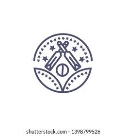 Cricket sports  award icon- vector sign symbol.