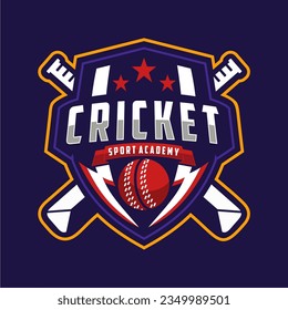 Cricket sports concept with bats and ball