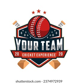 Cricket sports concept with bats and ball