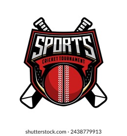Cricket sports concept with bats and ball