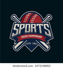 Cricket sports concept with bats and ball