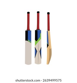 Cricket sports game bat vector illustration