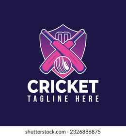 Cricket Sports Logo Vector Design 