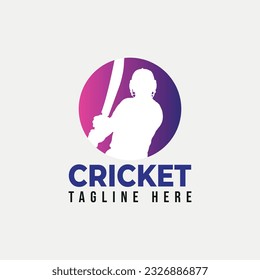 Cricket Sports Logo Vector Design 