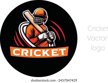 Cricket Sports Logo Vector File 