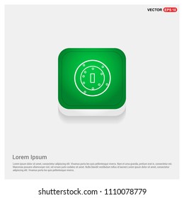 Cricket Stadium IconGreen Web Button - Free vector icon