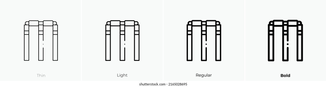 cricket stump icon. Linear style sign isolated on white background. Vector illustration.