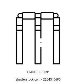 cricket stump icon. Linear style sign isolated on white background. Vector illustration