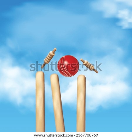 Cricket stumps, Bowled out background Foto stock © 