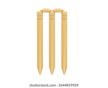  Cricket Stumps icon 3d illustration rendering