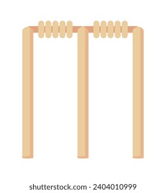 cricket stumps illustration isolated design