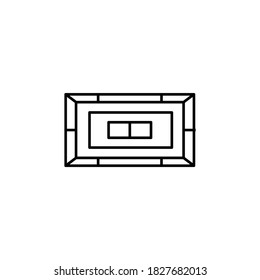 cricket target line icon. Signs and symbols can be used for web, logo, mobile app, UI, UX