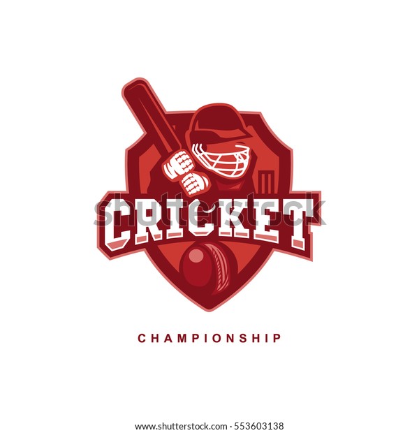 Cricket Team Logo Stock Vector (Royalty Free) 553603138