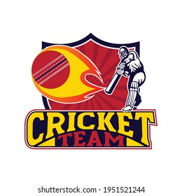 Cricket Team Logo. Creative Cricket Icon Logo Vector.