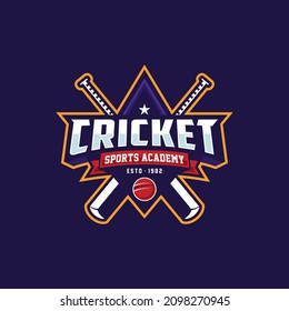 Diseño de la plantilla de logotipos para equipos de cricket