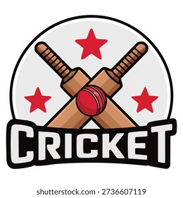 Cricket team logo vector free download concept suitable for sports branding team identity club promotion tournament design and fan merchandise visuals