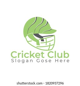 Cricket Team vector logo design. Cricket vector with elements of bat ball helmet design.