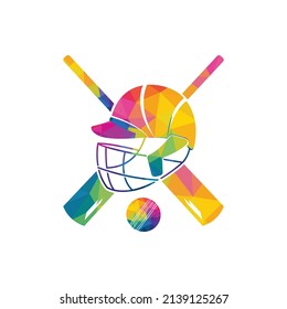 Cricket Team vector logo design. Cricket championship logo. modern sport emblem. vector illustration.