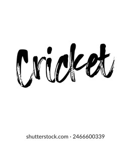 cricket text on white background.