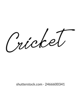 cricket text on white background.