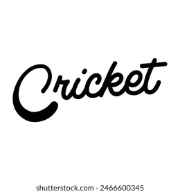 cricket text on white background.