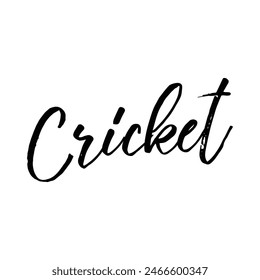 cricket text on white background.