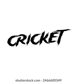 cricket text on white background.