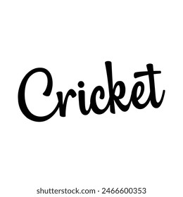 cricket text on white background.