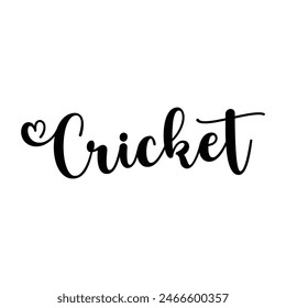 cricket text on white background.