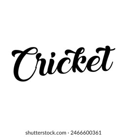 cricket text on white background.