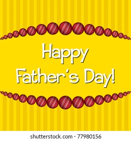 Cricket theme Father's Day card in vector format.