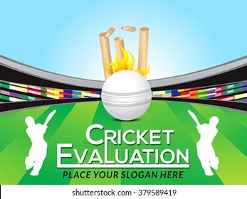 Cricket Tournament Banner template vector illustration 
