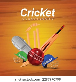 Cricket tournament vector illustration design concept