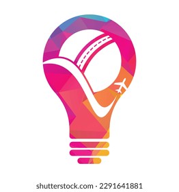 Diseño del logotipo vectorial de la bombilla de cricket.