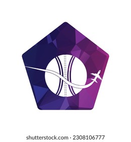 Cricket travel logo design template.	
