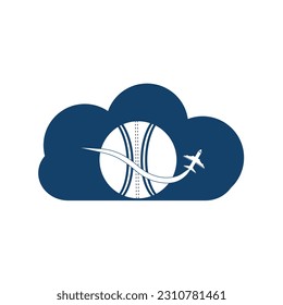 Cricket travel logo design template.	
