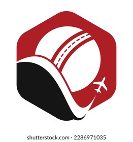 Cricket travel vector logo design.