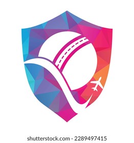Cricket travel vector logo design.