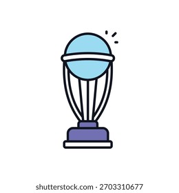 Ícone do vetor do troféu de críquete ilustração de stock