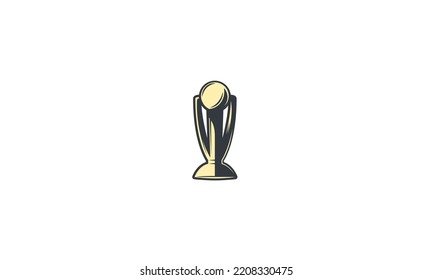 Cricket Trophy Vector Logo Design