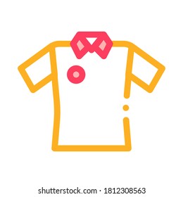 Cricket T-Shirt Icon Vector. Outline Cricket T-Shirt Sign. Isolated Contour Symbol Illustration