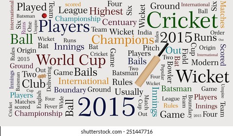 Cricket Typographical Background