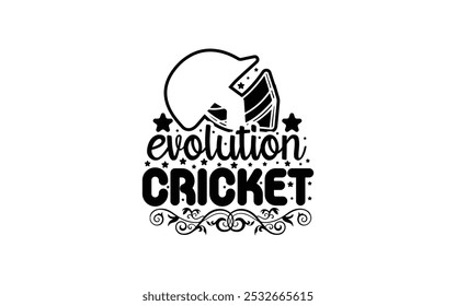 Cricket typography t-shirt design template vector graphic