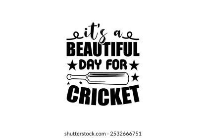 Diseño de camiseta de tipografía de cricket Plantilla Vector gráfico