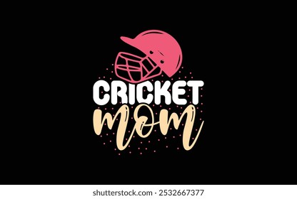 Cricket typography t-shirt design template vector graphic