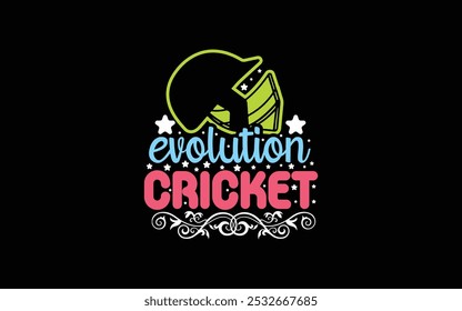 Cricket typography t-shirt design template vector graphic