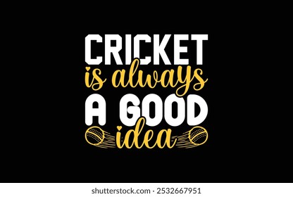 Cricket typography t-shirt design template vector graphic