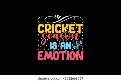 Cricket typography t-shirt design template vector graphic