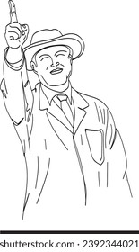 Cricket Umpire in Action: Cartoon Sketch Drawing of Out Signal in World Cup Match, Vector Illustration: Umpire Giving Out Signal in Word Cup Cricket Cartoon Clip Art