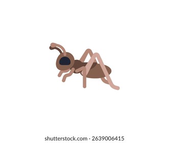 Cricket vector emoticon. Cricket emoji illustration. Color grasshopper icon